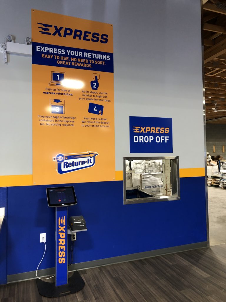 Express ReturnIt at Kent Road Columbia Bottle Depots